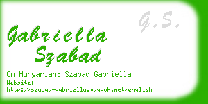 gabriella szabad business card